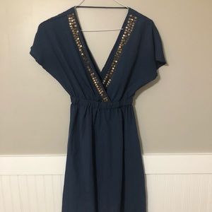 Navy high low dress